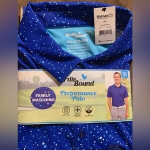 Blue Performance Polo Birdie Bound 3X Brand New with tags.
